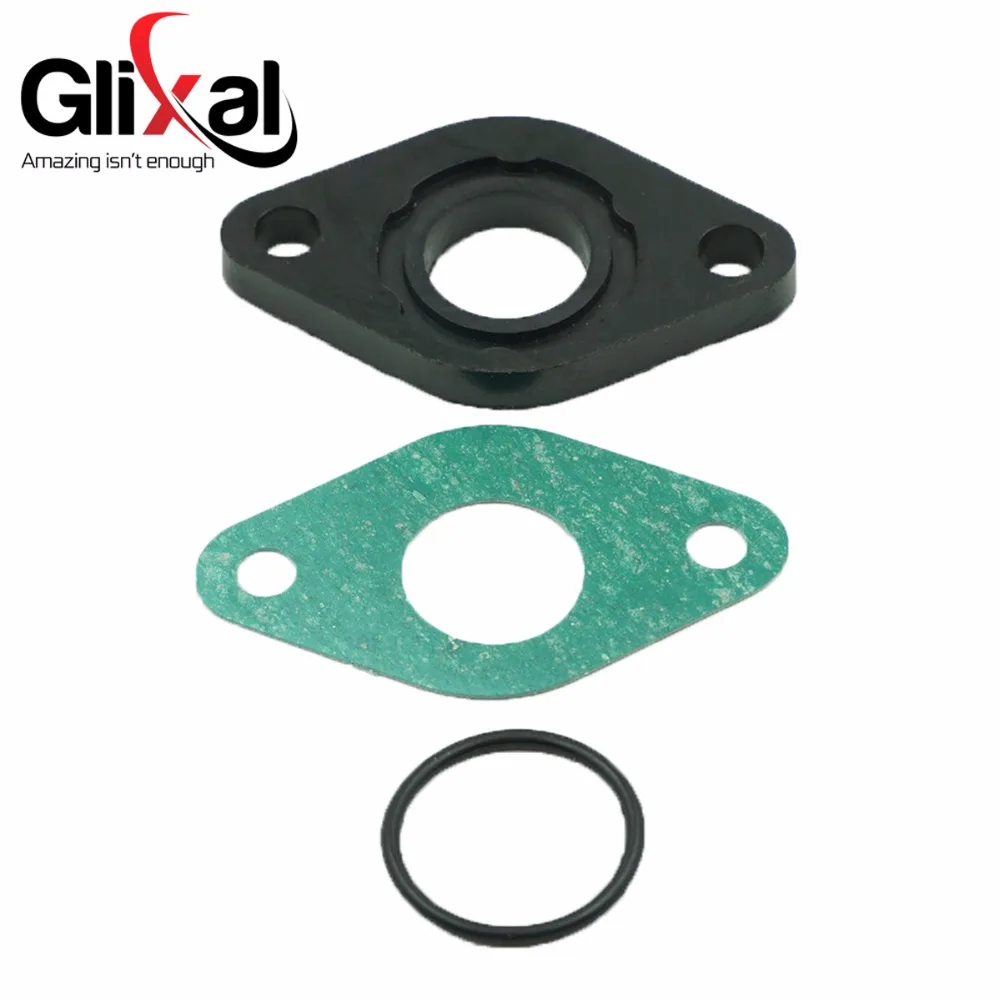 Glixal GY6 49cc 50cc Inlaatspruitstuk Spacer Isolator Scooter Bromfiets Atv Go-Kart Buggy Motor Carburateur Carb 139QMB 139QMA