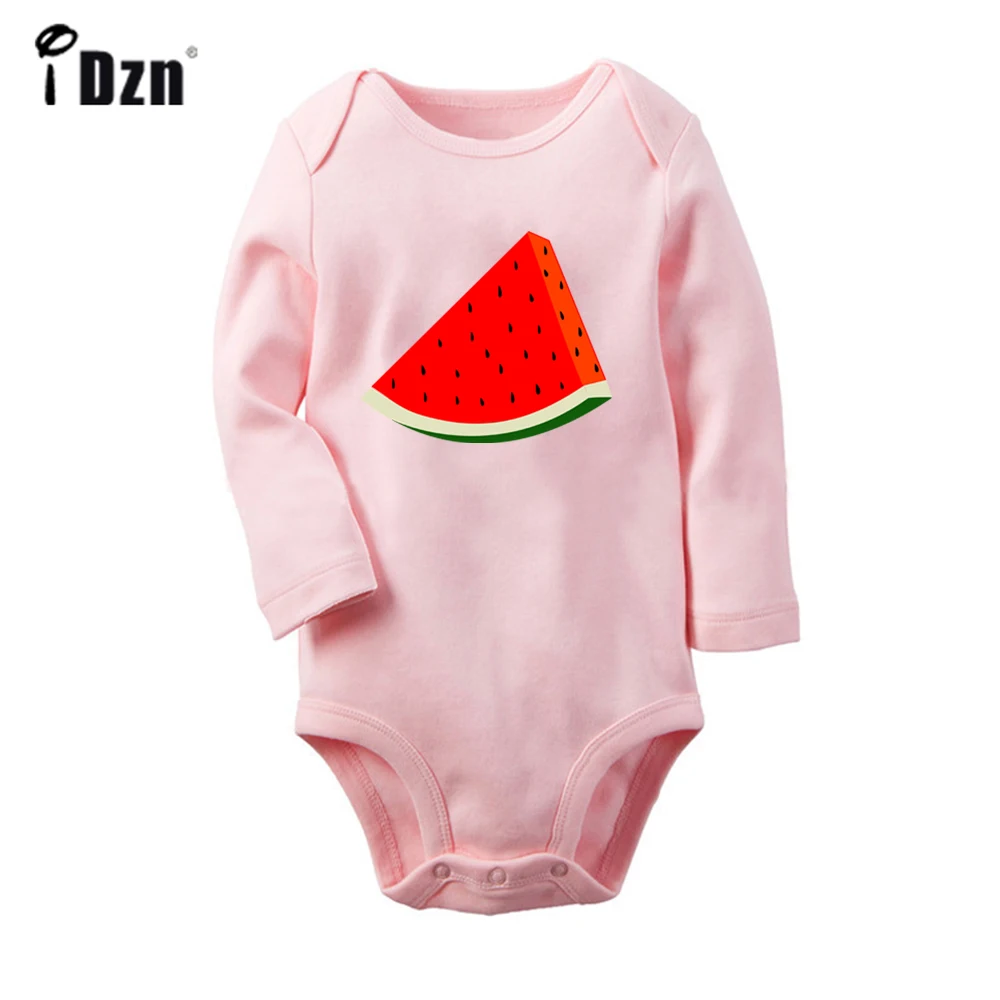 

Watermelon Bleeding Melting Dripping Galaxy Diamond Popcorn Printed Newborn Baby Outfits Long Sleeve Jumpsuit 100% Cotton