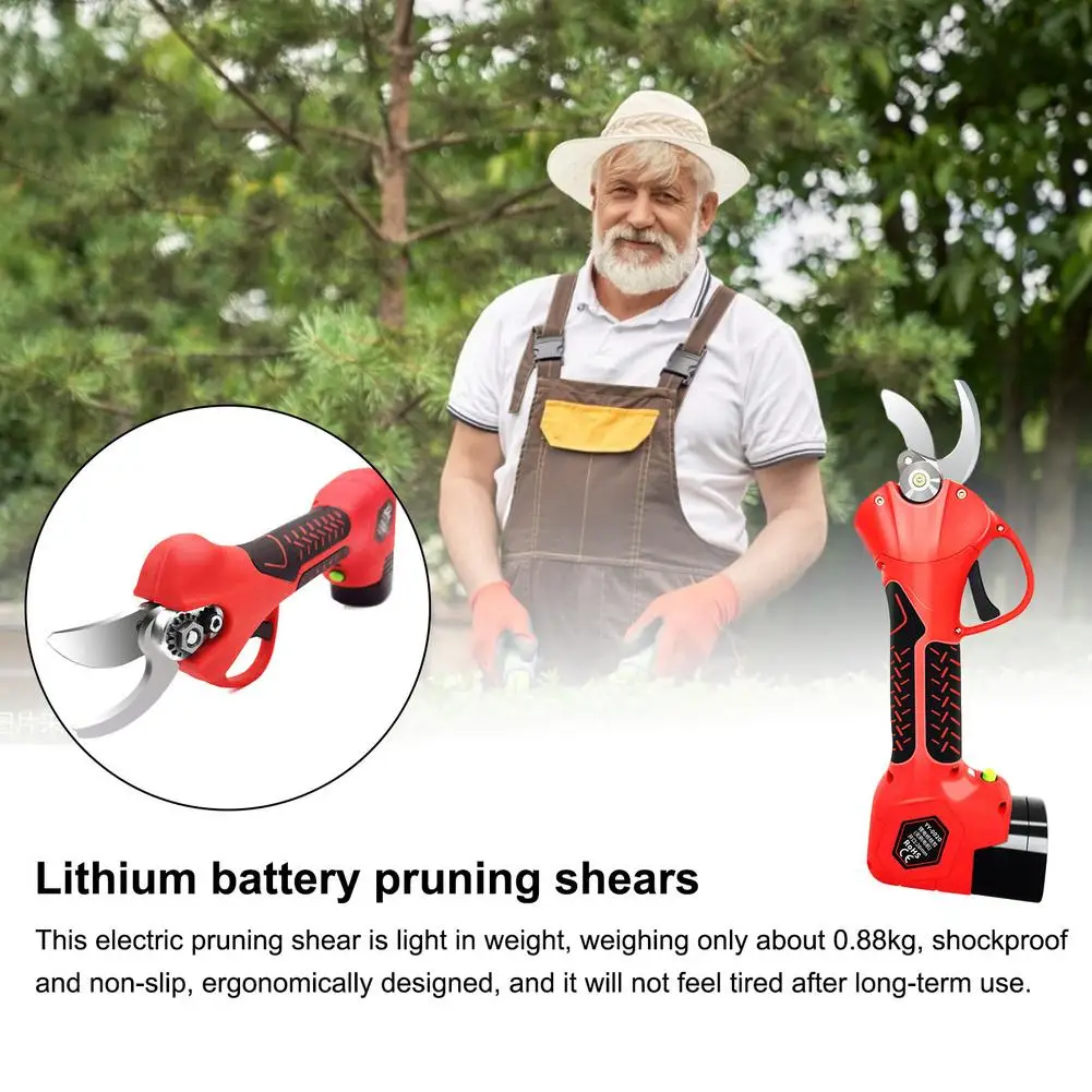 16,8 V 2Ah Handheld Gartenschere Cordless 28mm Schneiden Durchmesser Berufs Elektrische Rebschnitt Schere Mit Zwei Lithium-Batterien