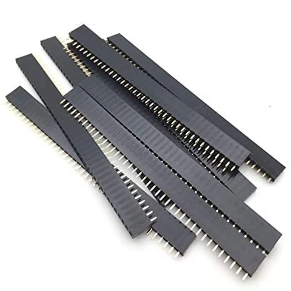 20 Pcs 10 Pairs 40 Pin 1x40 Single Row Male And Female 2.54 Breakable Pin Header PCB JST Connector Strip For Arduino DIY Kit