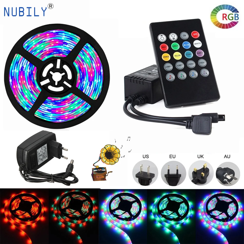 Synchronizacja muzyki taśmy led rgb taśma diodowa 2835 wodoodporna ip65 oświetlenie na imprezę 10m 15m rgb wstążka z pilot zdalnego sterowania led