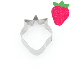 Strawberry Cookie Cutter Stainless Steel Biscuit Knife Baking Fruit Kitchen Tools Mold Embossing Printing