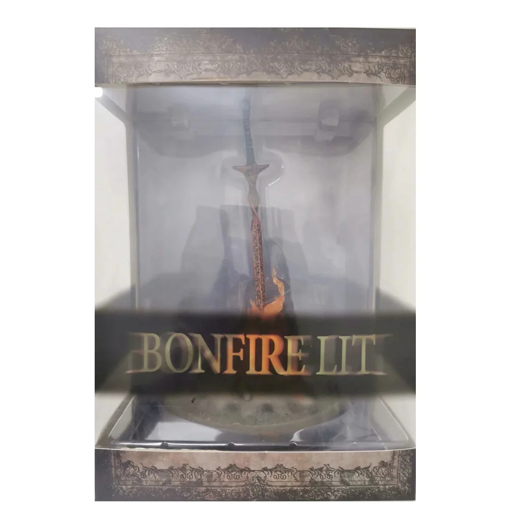 Hot Dark Souls III Bonfire Lit Sword Light up 21CM  Classic Anime Game Statue Figure Model Toy Adornment Collection