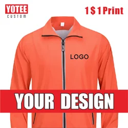 YOTEE Autumn Thin Classic Windbreaker Logo Custom Company Brand Embroidery/Print Baseball Uniform Outdoor Casual Zipper Jacket