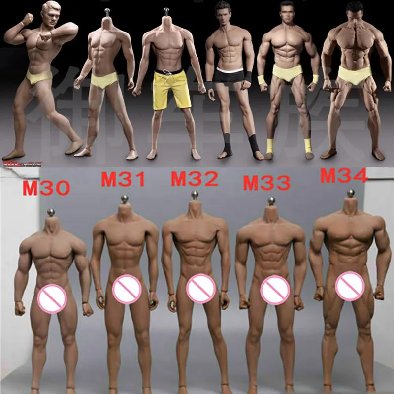 

TBL M30 M31 M32 M33 M34 M35 M361/6 Male Suntan Skin Seamless Muscular Body PH 12'' Super Flexible Action Figure Dolls Model