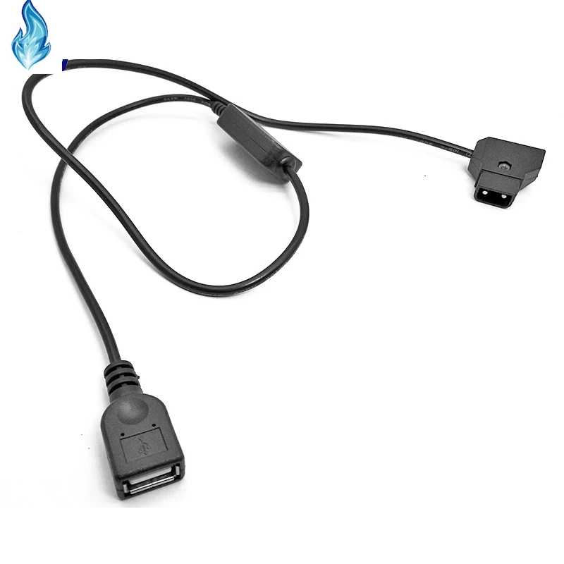 Anton Battery D-Tap P-Tap Male Connector to DC 5V Female USB Power Charging Cable for Apple iPhone Android Mobile Phone MP3 MP4