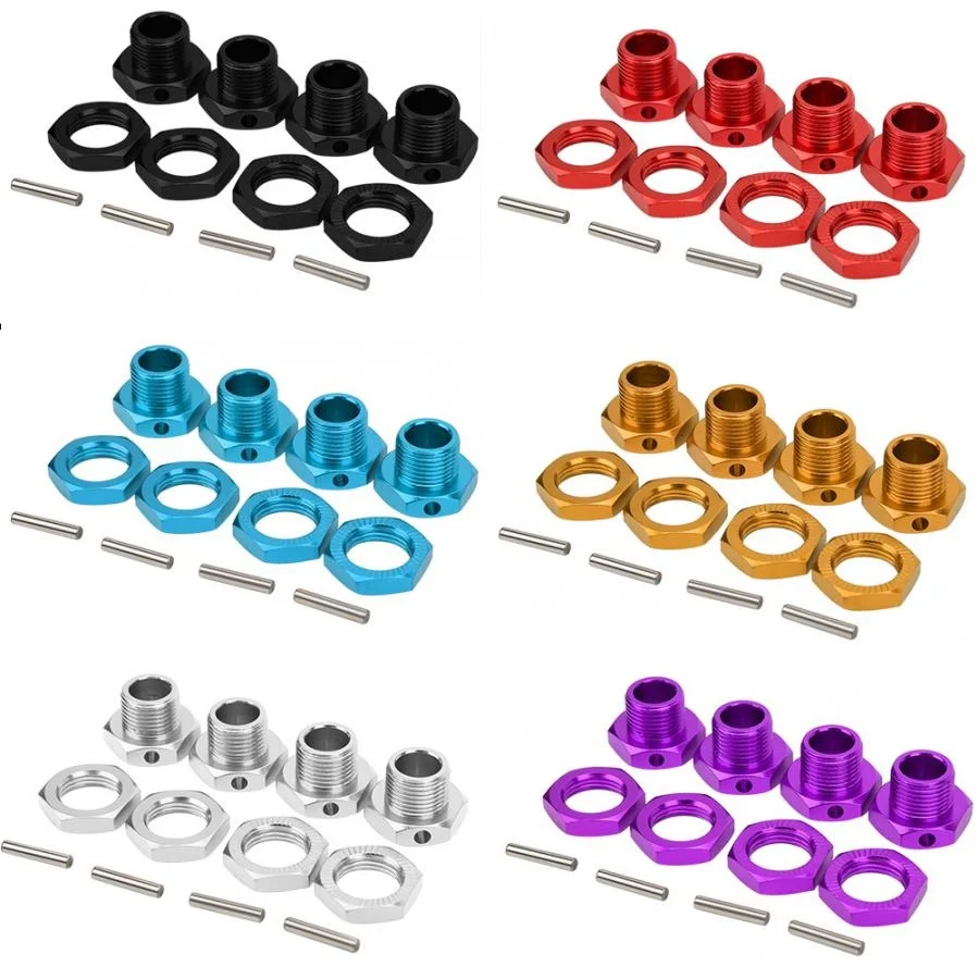 

4PCS RC Wheel Hex Driver 17MM Aluminum Alloy Wheel Hex Coupler Spare Accessory Parts Kit for HSP 1/8 RC Crawler Car