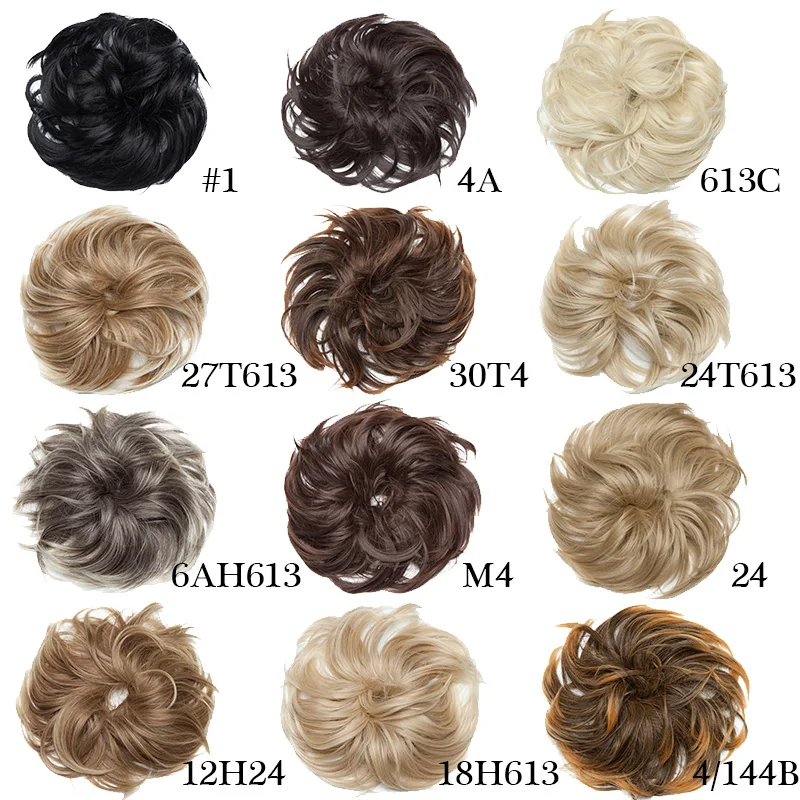 BENEHAIR Synthetic Messy Bun Scrunchy Hair Bun Fake Hair Women Chignon Elastic Hair Band Hairpieces For WomenUpdo Donut Chignon