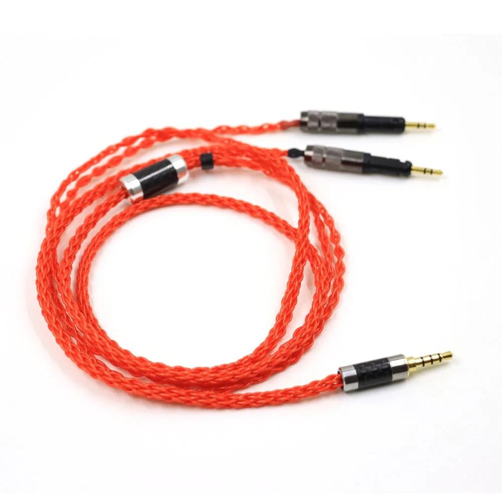 Cavo della sostituzione di aggiornamento della cuffia placcato argento di ucdc bilanciato 2.5mm/3.5mm/4.4mm di top-hifi DIY per gli auricolari ATH-R70X