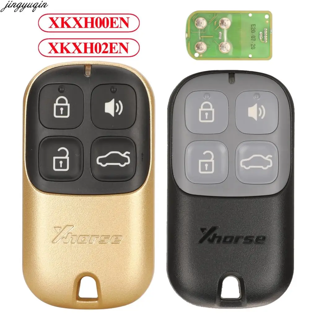 

Jingyuqin 5pcs VVDI Wire Remote Control Car Key For Xhorse VVDI2 Mini Key Tool XKXH00EN/XKXH02EN 4 Buttons Fob