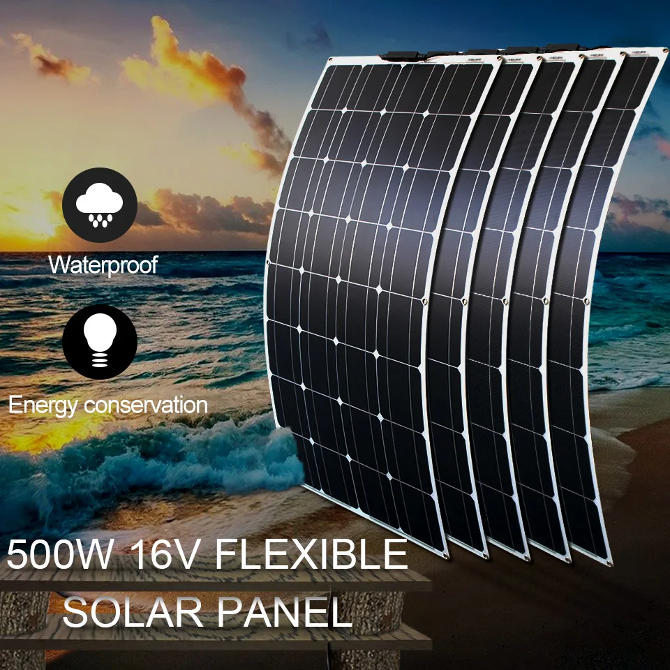 12v cheap flexible 100 watt 5pcs bendable panel solar 500w china manufacturer rv solar panel