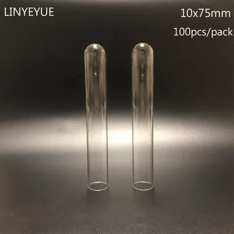 10x75mm 실험실 유리 테스트 튜브 U 모양 하단 작은 실험실 유리 튜브 100 개/갑