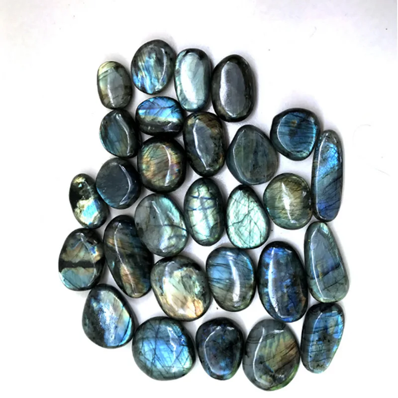 1pc Polished Natural Labradorite Crystal Random Color Grey Blue Stone Moonstone Aquarium Decor Ornament Home Decoration