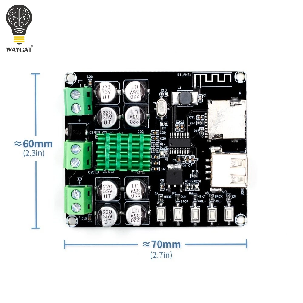 TPA3116D2 XH-M422 DC12-24V 50W + 50W Bluetooth 4.0 amplifier board TPA3116 With Bluetooth U disk TF card player VHM-302