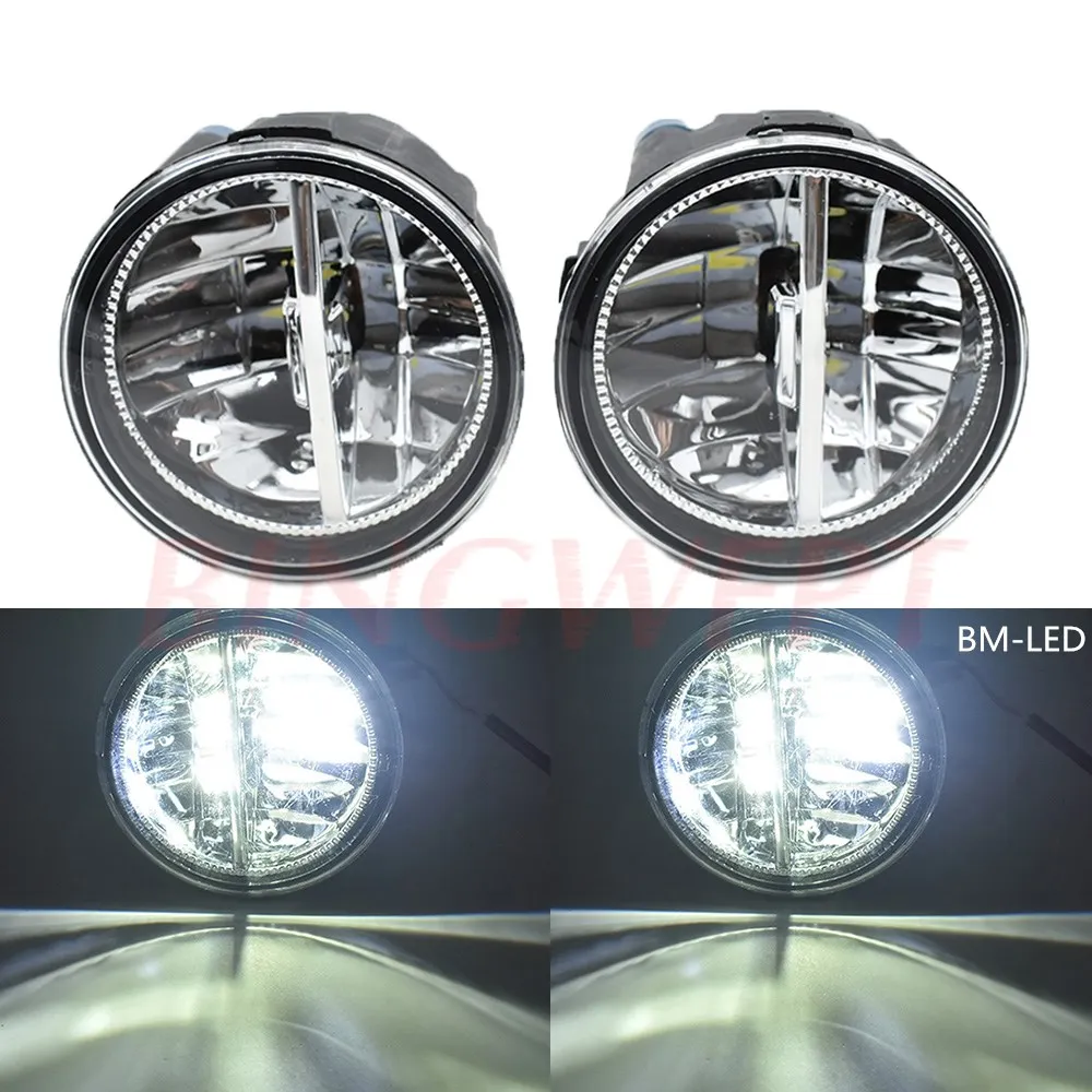 1 Pair Car Fog Light Lamp For Tiida/Latio 2005 2006 2007 2008 With Bulbs Switch Bezel Kit Replacement