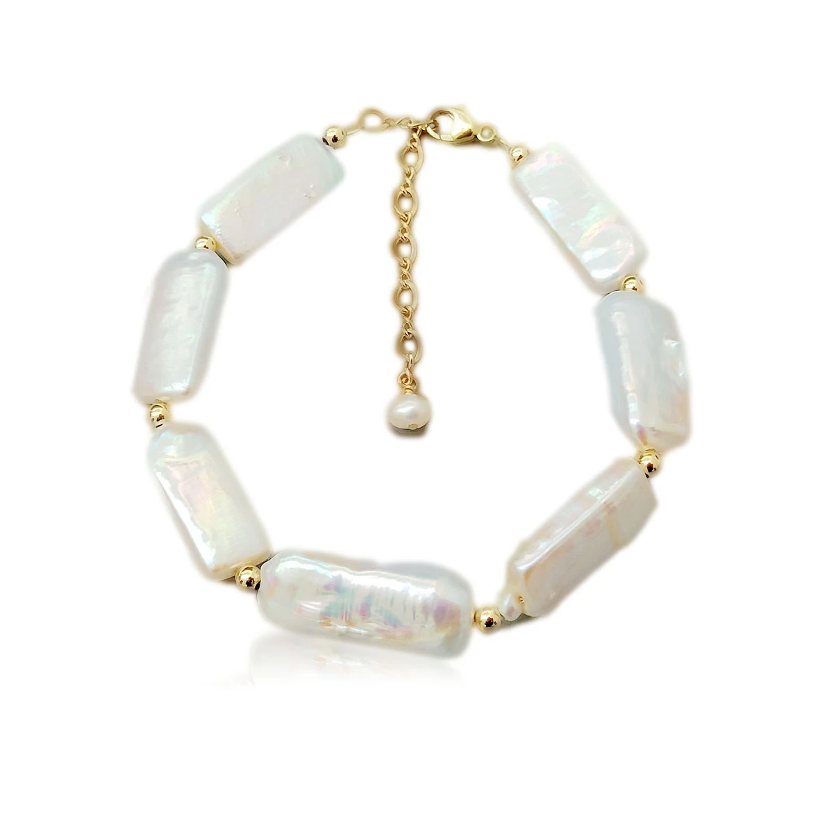 

Lii Ji Real Pearl Bracelet Baroque Pearl High Luster US 14K Gold Filled No Fade Women Bracelet Jewelry New Year Gift