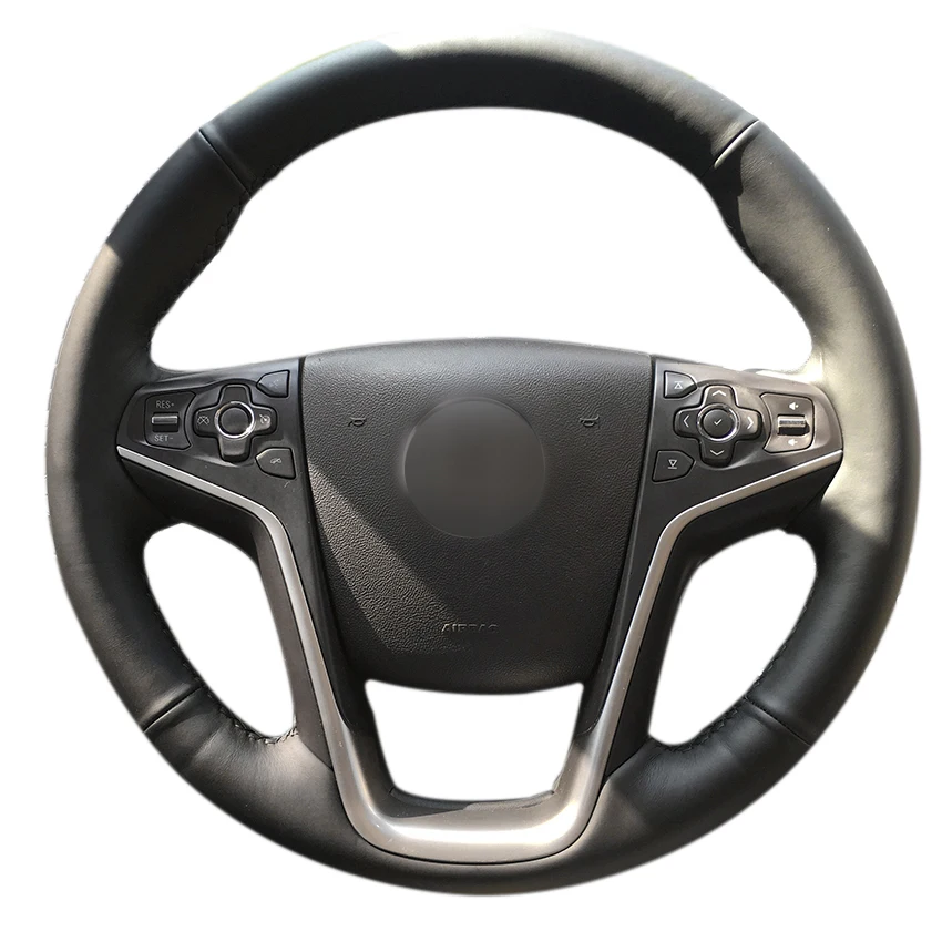 

Сшитый вручную черный кожаный чехол на руль автомобиля на заказ для Buick Lacrosse 2013 2014 2015