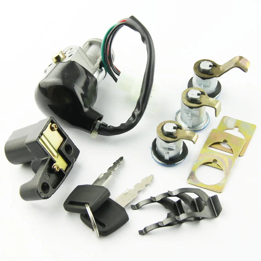 Motorcycle Ignition Switch Kit Assembly Fuel Gas Cap Tank Cover With 2 Keys For Honda 35010-KS4-711 CN250 Helix 35010KS4711