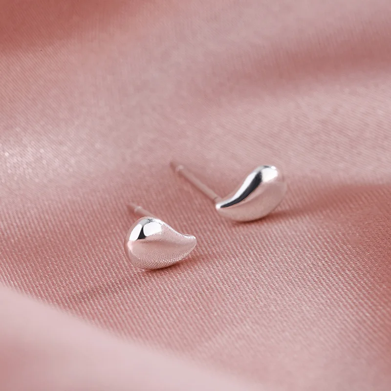 VENTFILLE 925 Sterling Silver Geometric Oval Earrings For Women Water Drop Shaped Personality Jewelry Creative Trendy 2021 New