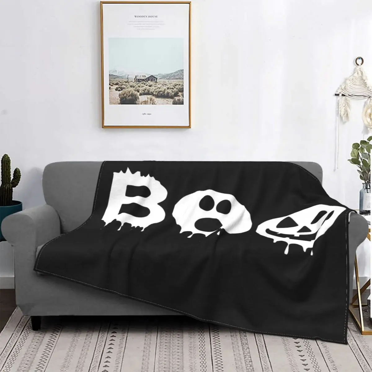 

Boo-colcha a cuadros para cama, manta con capucha para sofá, 1 unidad