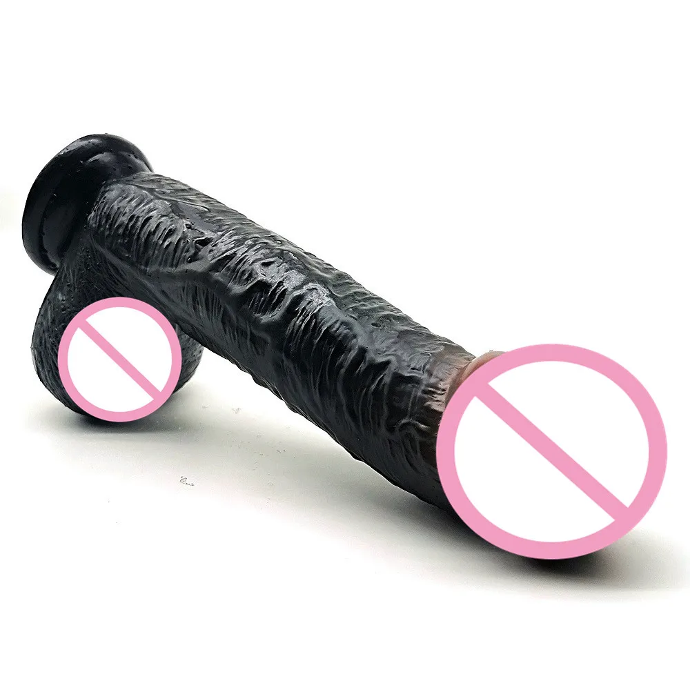 Black Giant Realistic Dildo with Strong Suction Cup Super Huge Dildos Big Glans Artificial Penis 6cm Thick Dick Adult Sex Toys