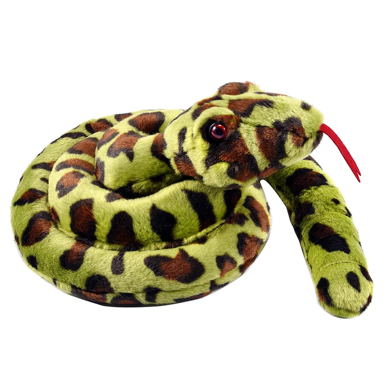 1pcs 30cm Lifelike Piebald Snake Python Snake Plush Toy Soft Stuffed Plush Dolls for Children Kids Party Toys