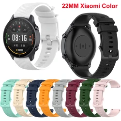 Pulseira de silicone de 22mm, pulseira de substituição para xiaomi mi watch, pulseira esportiva respirável para acessórios de relógio