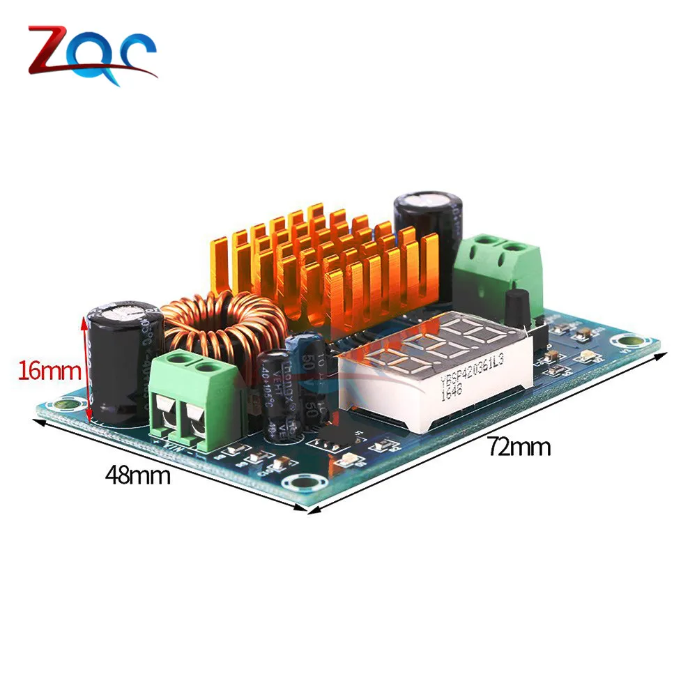 DC 3V-35V to DC 5V-45V Boost Module Digital Voltmeter DC-DC Step Up Module Boost Converter Board 5A Power Adjustable for Voltage