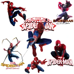 Marvel Spiderman Heat Transfer Thermal Stickers Patches for Kids T-shirt DIY Appliques Iron on Transfers for Boys Clothing