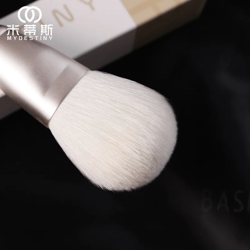 MyDestiny cosmetic brush-The Snow White series-flat head powder&blush brush-thin light front goat hair makeup tool&pens-beauty