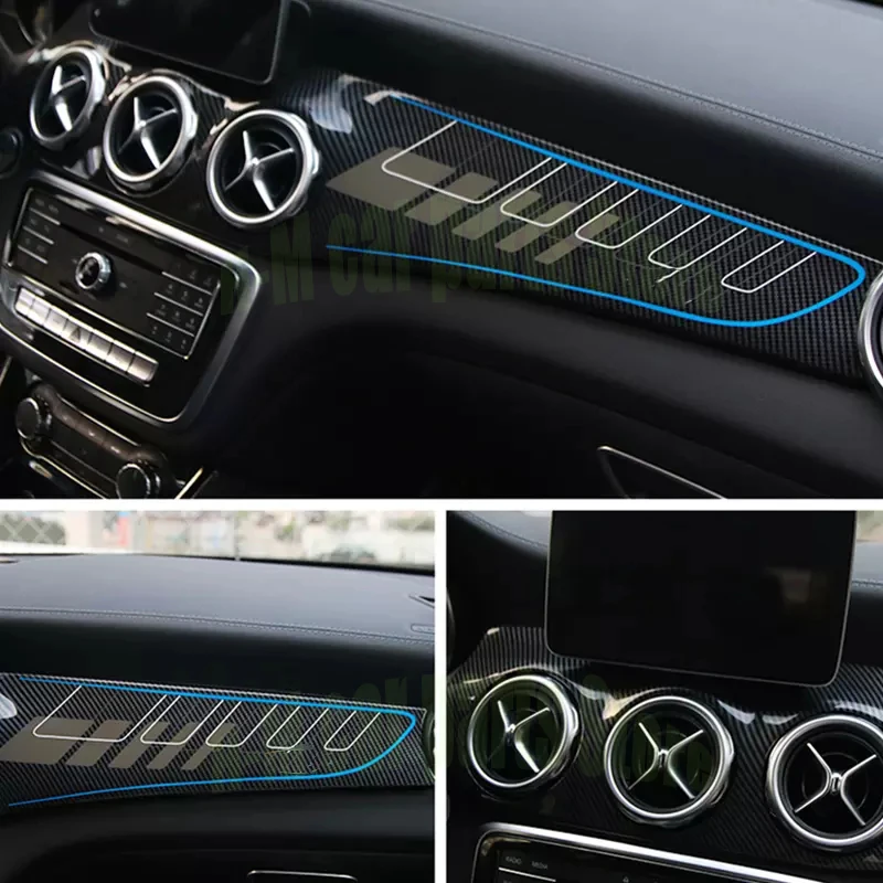 Carbon Fiber Dashboard Center Console Air Condition Panel Decoration For Mercedes cla250 w117/gla x156/220 /CLA 45 LHD