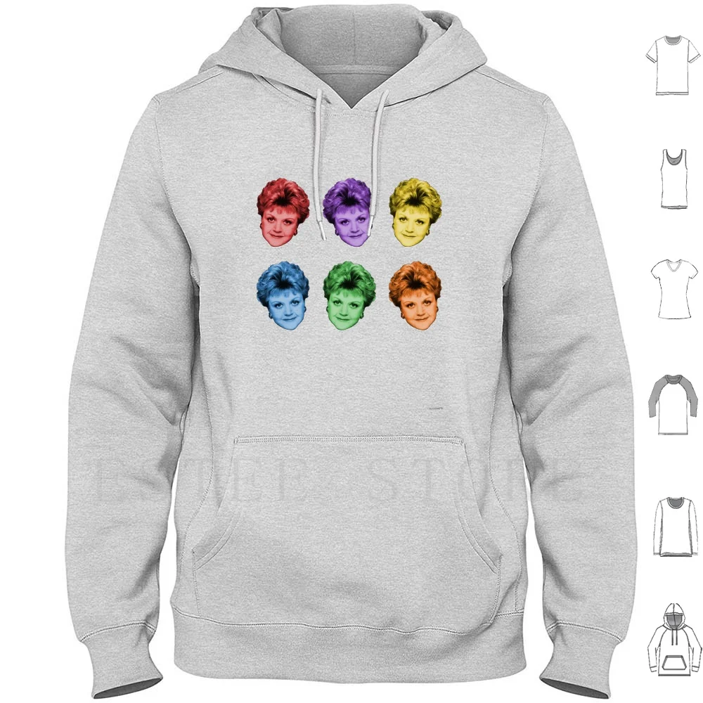 ¡Ella es brutal!, ¡lo es! Sudaderas con capucha de manga larga Fletcher Angela Lansury Murder She Wrote Tv 1980s Classic Tv Cabot Cove Feminist