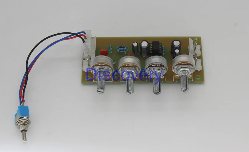 DIY Handmade Portable Guitar Speaker Pre-tuning Board Three-stage EQ Adjustment Pre-amp Circuit Board