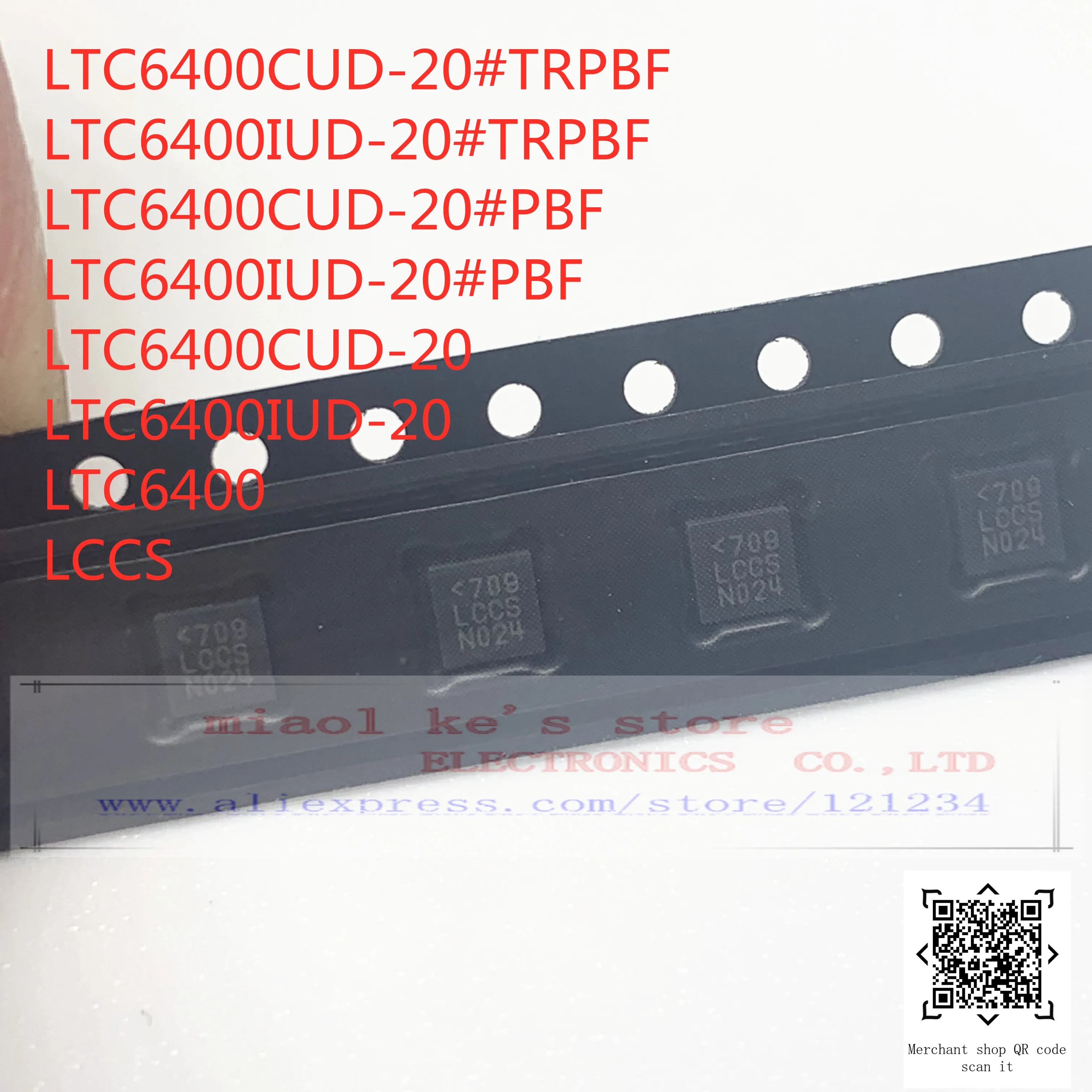 Original:  LTC6400CUD-20 LTC6400IUD-20 LTC6400 LCCS-QFN-16 CHIPSET