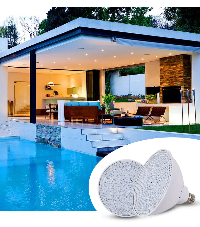 120V 12V PAR38 LED Swimming Pool Light E27 Bulb Color Changing Underwater Lighting Decors Remote Controlled Pond Spotlight