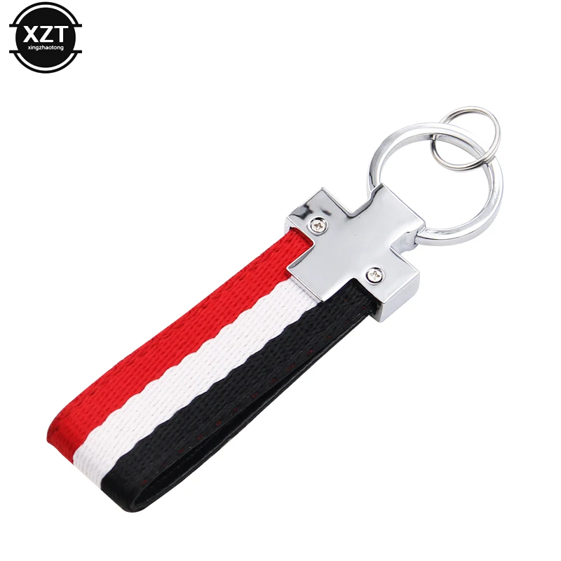 

Nylon Leather Belt Key Ring Keyring Keychain Germany Flag Key Chain For BMW M Tech M Sport 1 3 5 E36 E37 E46 E39 E53 E60 E90 X5