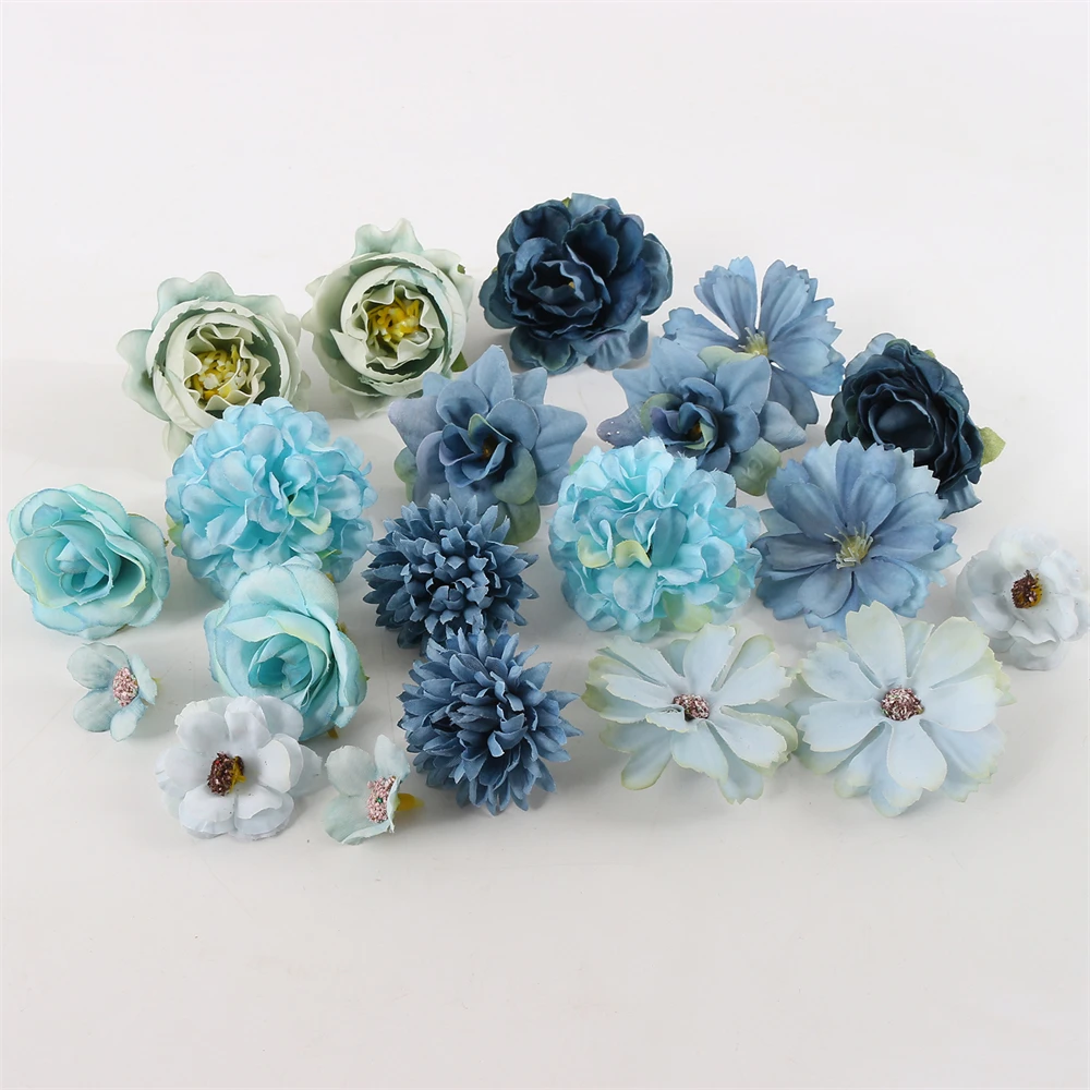 1 Beutel künstlicher Blumenkopf für Heimdekoration, Hochzeitsblumen, Wanddekoration, DIY-Haarschmuck, Corsage, handgefertigtes Bastelmaterial – Detail 10
