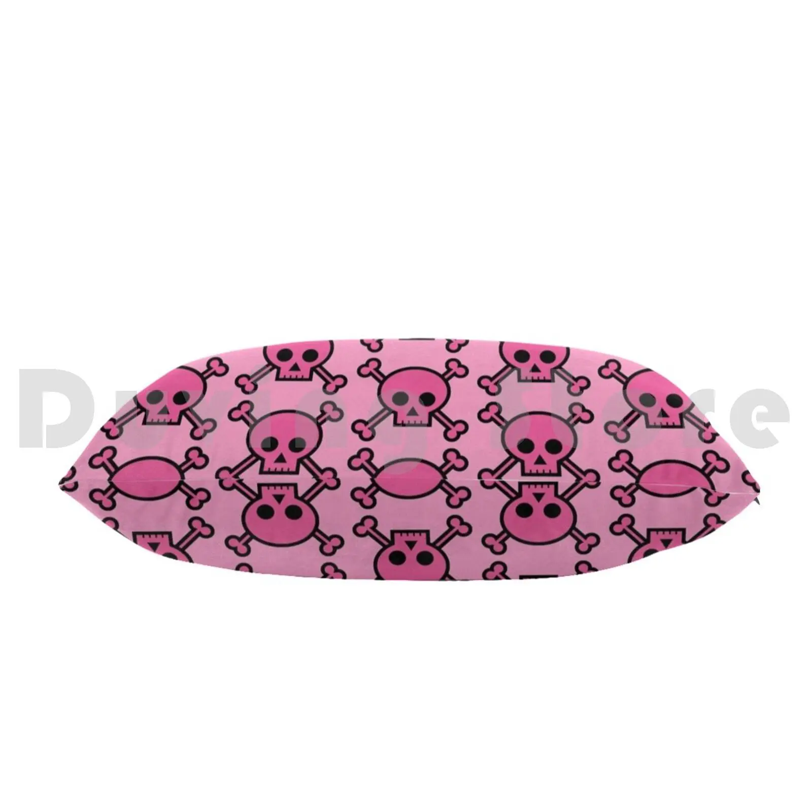 Pink Skull And Crossbones Emo Girl Pillow Case Printed 35x50 Pink Punk Rock Emo Skull Skulls Pattern Cute - view 3