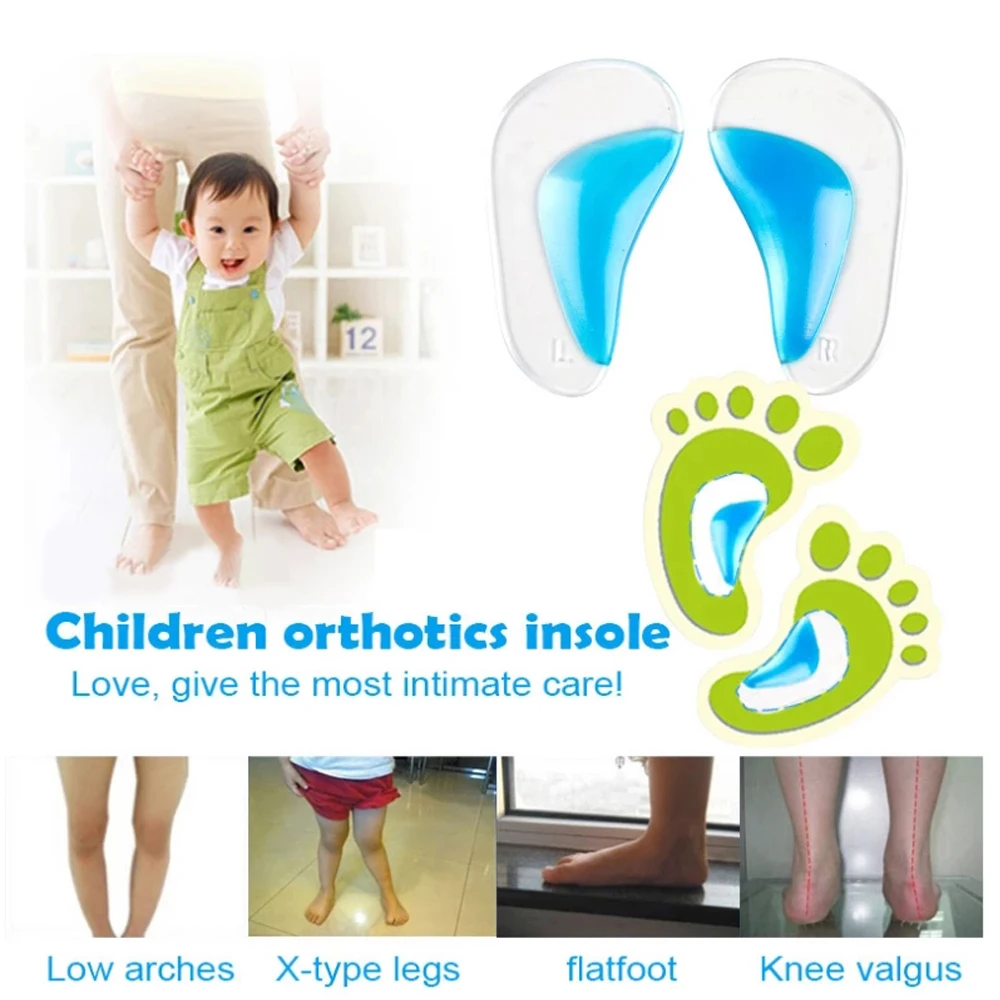 Orthopädische Einlegesohlen für Kinder, Schuheinlagen, Baby-Plattfußgewölbeunterstützung, Silikon-Gel-Einlegesohlen, orthesen für Plantarfasziitis – Detail 13