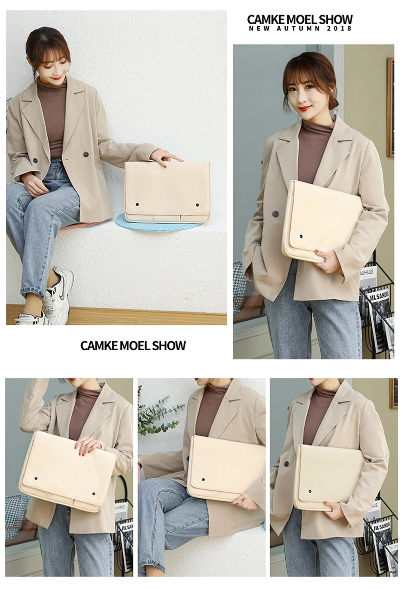 Laptop Tasche Für MacBook Air 13 Fall Xiaomi HP Dell Für 11,6 12 13 13,3 14 15 Zoll Laptop Multi-schicht Lagerung Snap-auf Laptop Cas – Detail 29