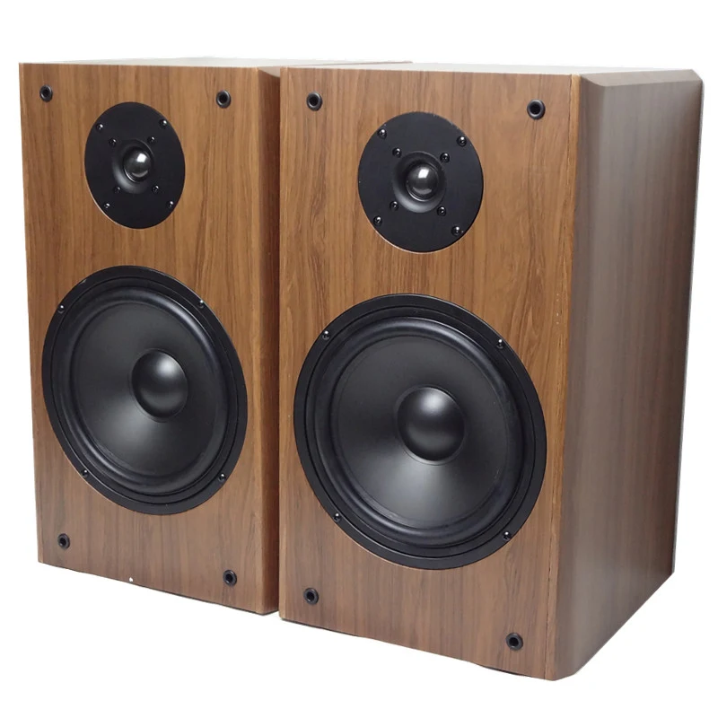 70W 8.5 Inch Two-way Bookshelf Speaker 4-8Ohm 802 High Fidelity Speaker Passive High Bass Wooden Home 2.0 Desktop Speaker