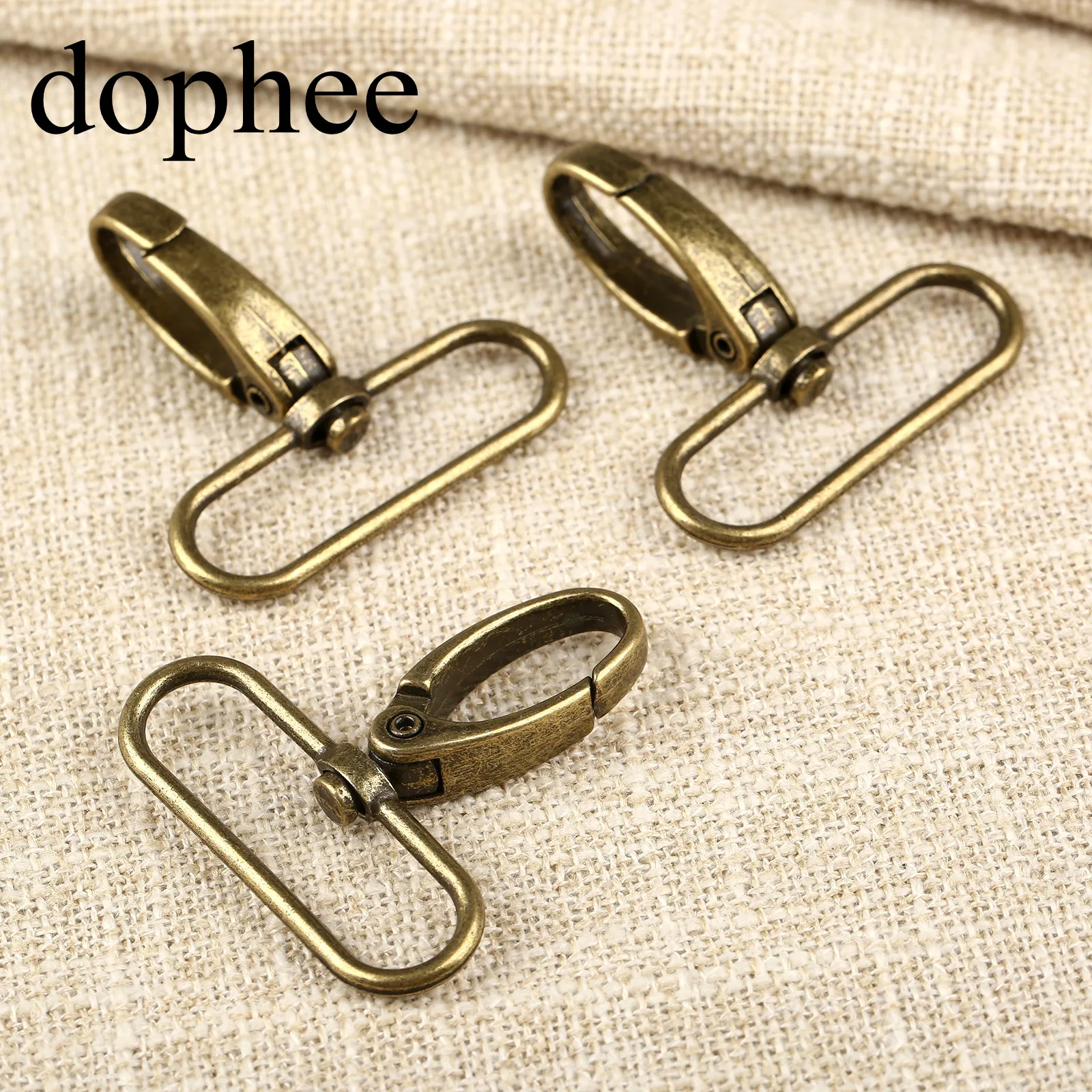 

dophee 20pcs/lot Metal Luggage bag Dog buckle Snap hook Bag hanger Lobster Clasp DIY Sewing handmade Key chain buttons LW664