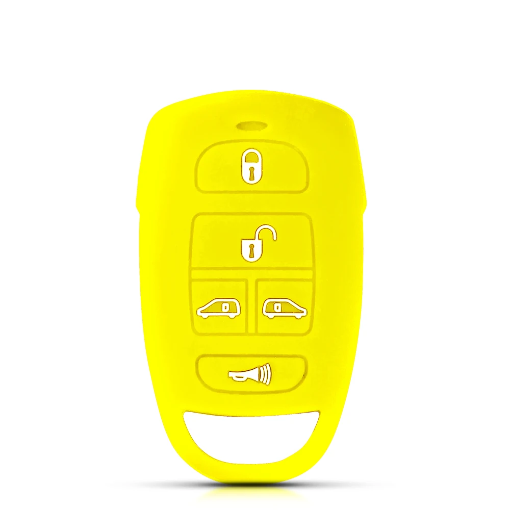 KEYYOU Silicone per Hyundai Entourage Kia Sedona telecomando 5 pulsanti custodia portachiavi Fob 2006 2007 2008 2009 2010 2011 2012 2014