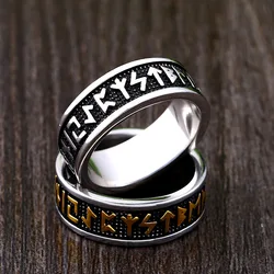 steel soldier  viking rune cool stainless steel ring smooth fashion popular north europe gift amulet jewelry