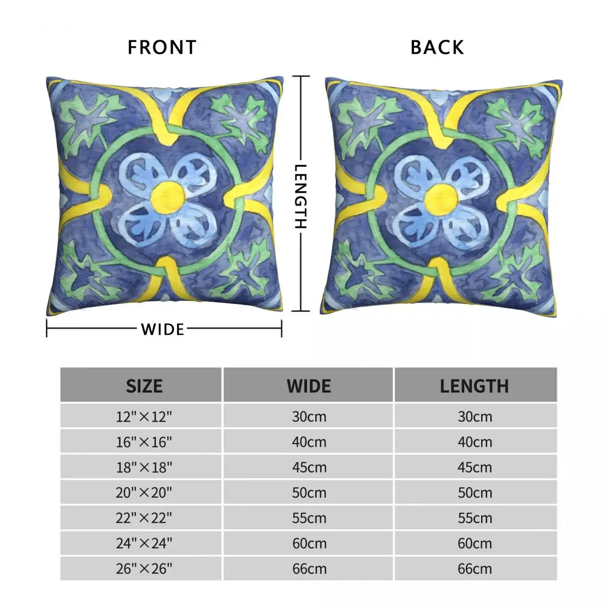 Talavera Mexican Tile 105 Square Pillowcase Polyester Linen Velvet Printed Zip Decor Pillow Case Home Cushion Cover 18