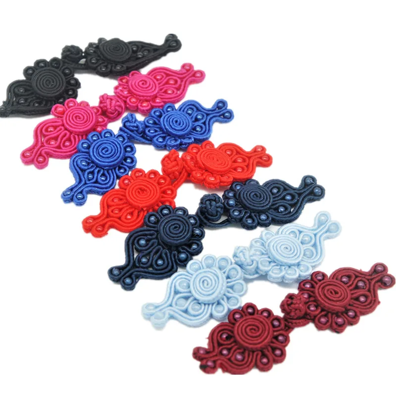 High-quality Multi-color Optional Twelve Bead Phoenix Tail Plate Buckle Children's Cheongsam Decorative Buttons