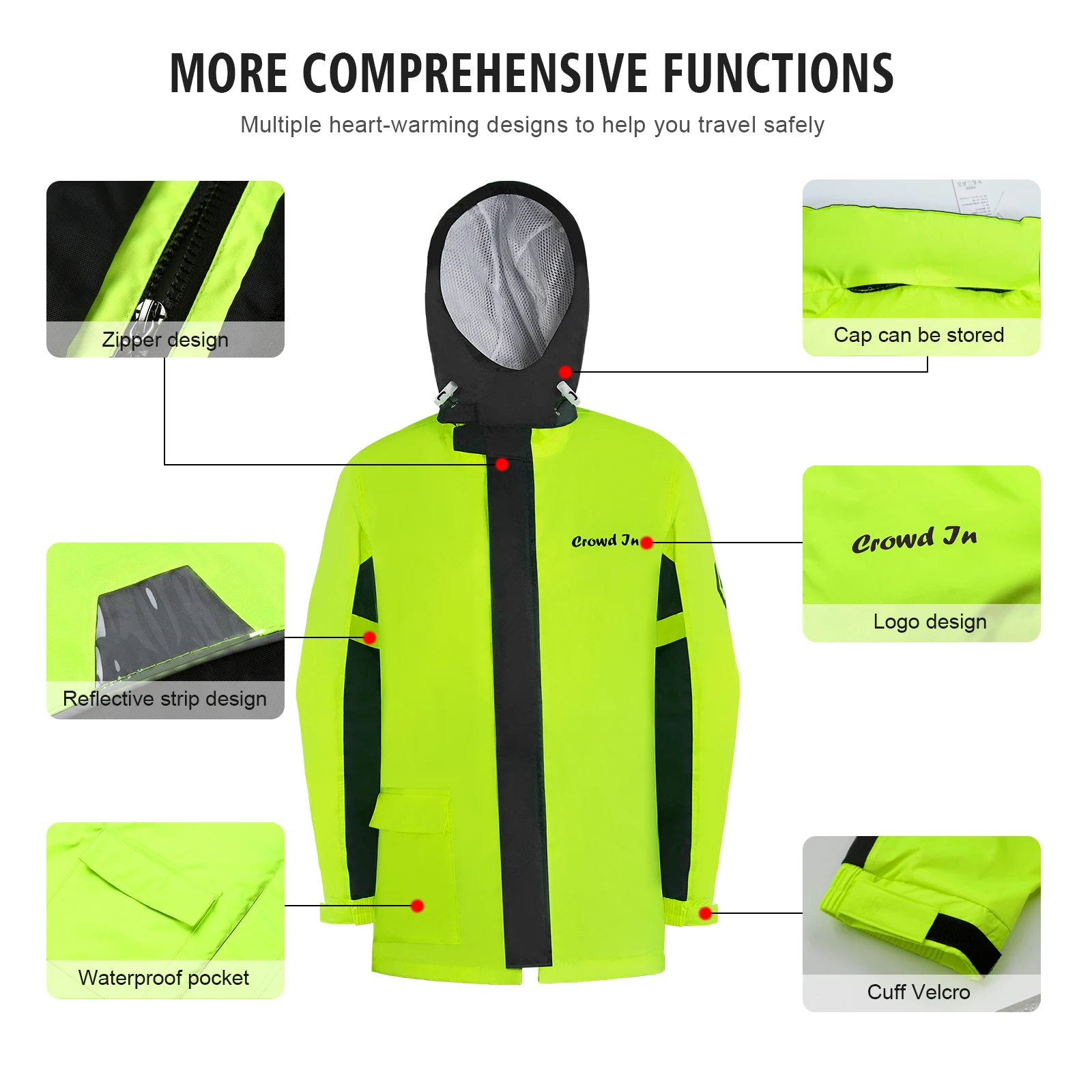 Cycling motorcycle raincoat waterproof cape raincoat rain pants single adult thickened Breathable electric bike raincoat