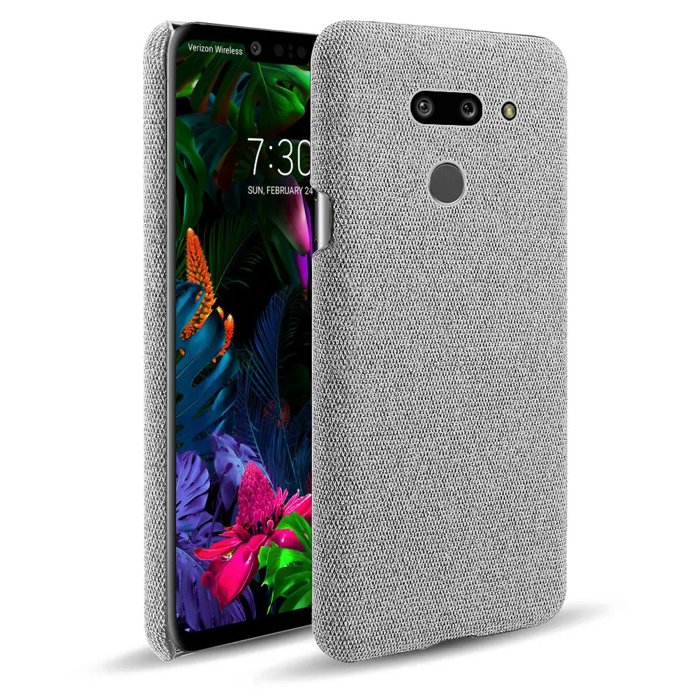 

Cloth Cases For LG G8 ThinQ Case Slim Retro Cloth Hard Cover For LG G8 ThinQ LMG820QM7 LM-G820UMB LMG820UM2 LM-G820 Coque Funda