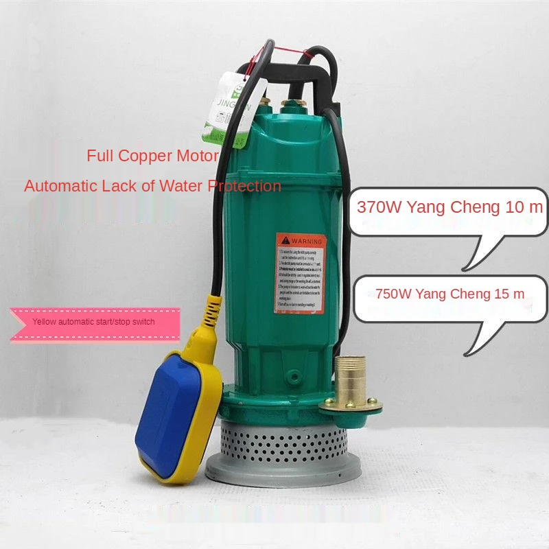 220V 1.5M3/H 10/15M Domestic Submersible Pump Agricultural Irrigation Well Pumping Submersible Pump