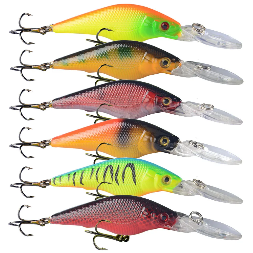 1 PCS 9cm 6.6g Minnow Fishing Lures Wobbler Hard Baits Crankbaits ABS Artificial Lure for Bass Pike Fishing Tackle